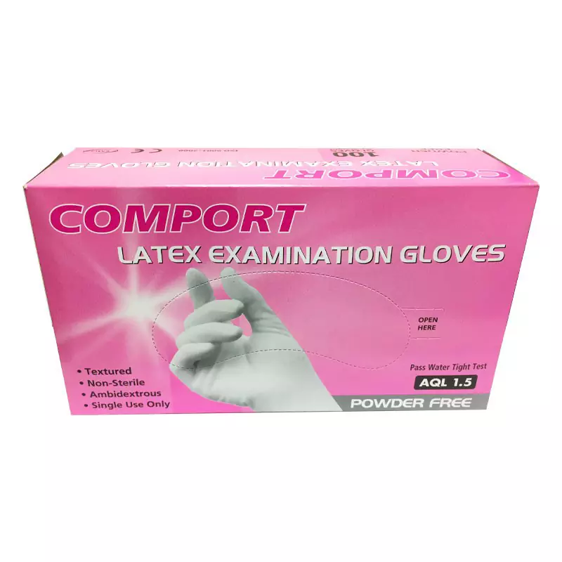 دستکش لاتکس بدون پودر کامپورت COMPORT