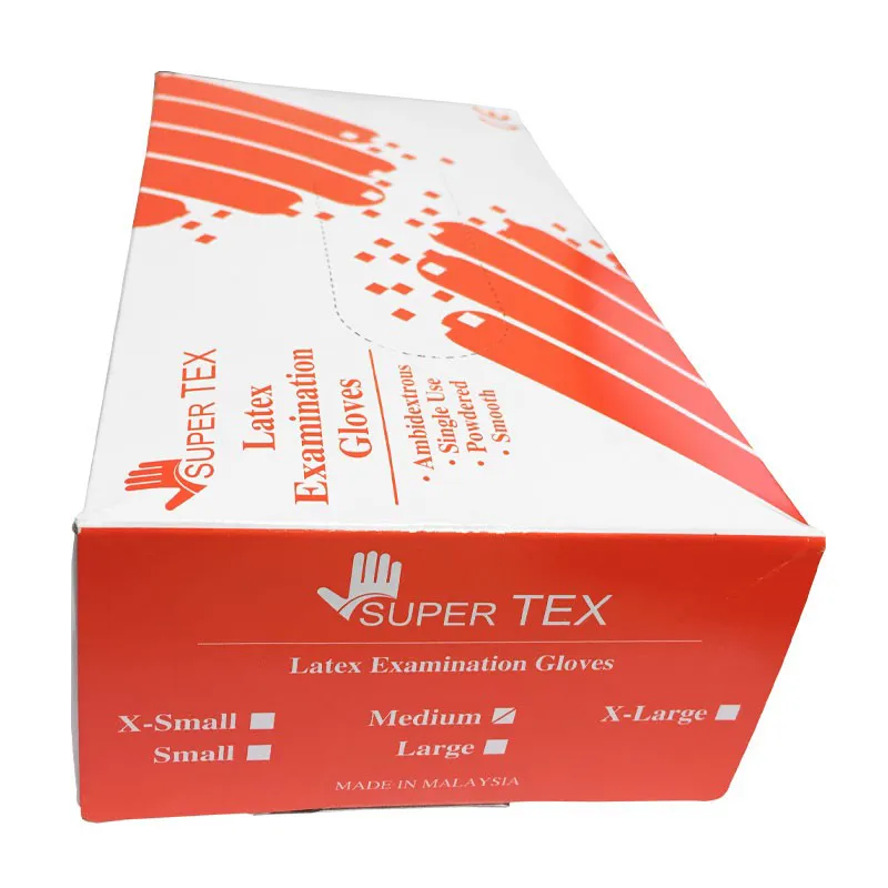 دستکش لاتکس پودری سوپر تکس Super Tex - Image 2
